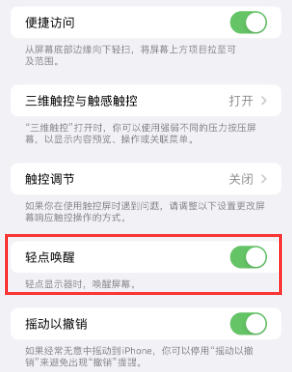 岑巩苹果授权维修站分享iPhone轻点无法唤醒怎么办