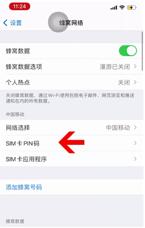 岑巩苹果14维修网分享如何给iPhone14的SIM卡设置密码 